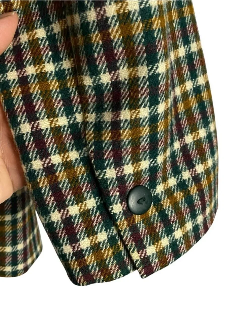 Vintage 90's Donnybrook Double-Breasted Notch Lapel Wool Plaid Blazer